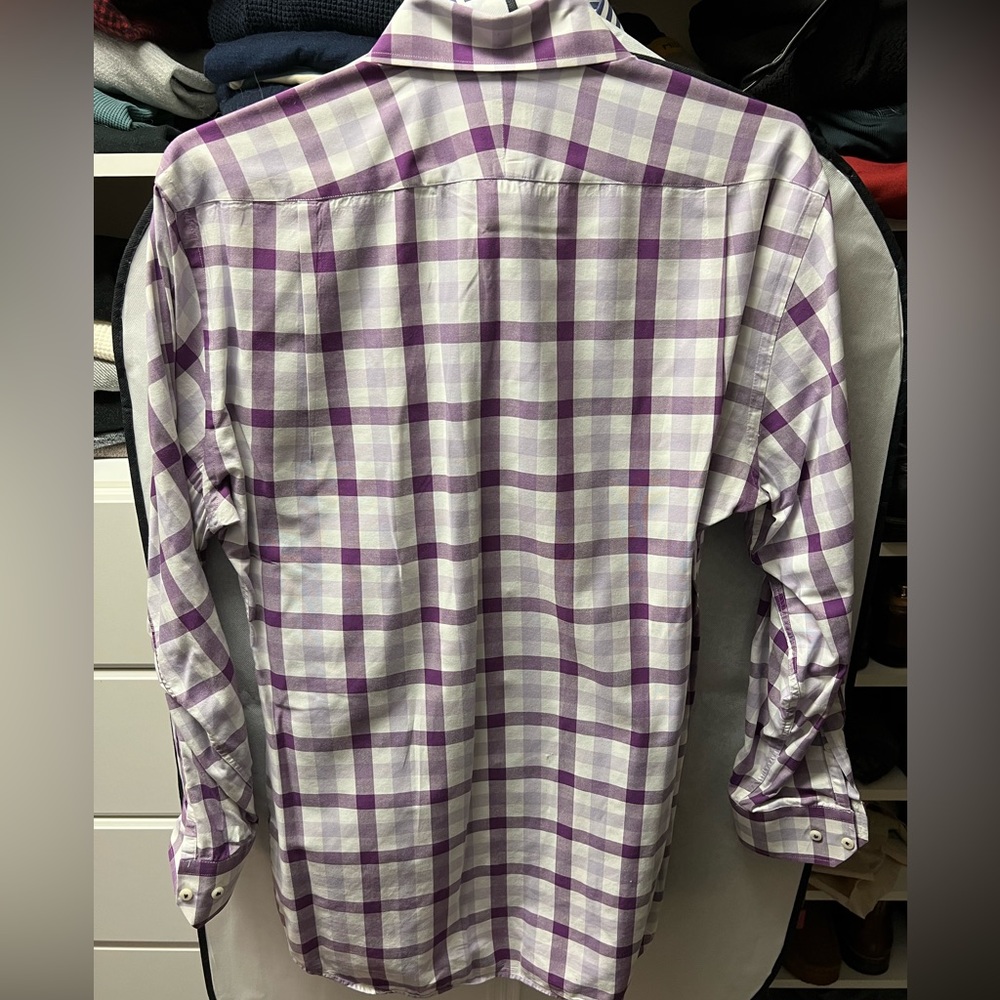 Peter Millar Button Down-Purple Stripe - image 2